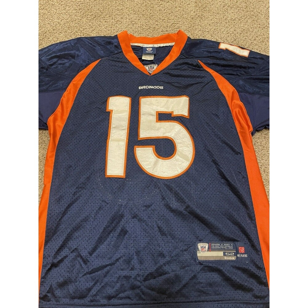 Authentic Denver Broncos #15 Tim Tebow Vintage NFL Football Jersey Mens Size 52 - Picture 6 of 6